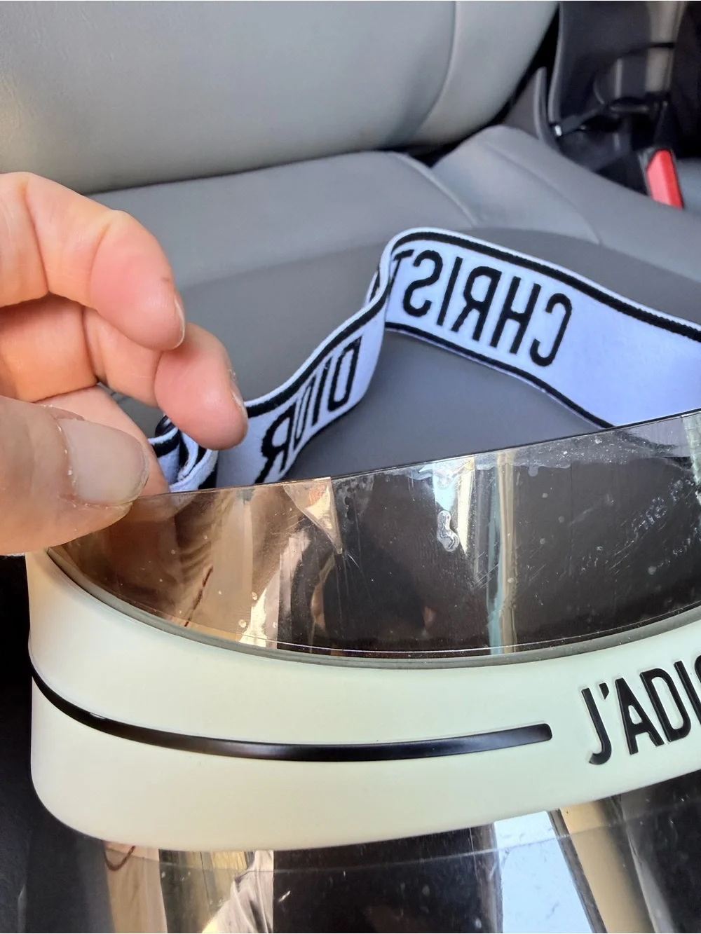 Christian Dior Transparent DiorClub1 Sun Visor